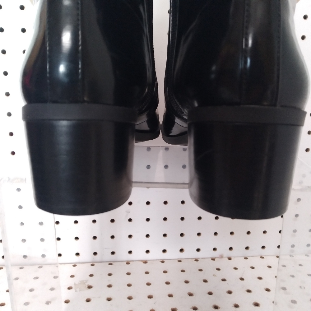 Anne Klein| Black Shoes | Women Patent Buckle Accent 2" Low Chunky Block Heel - Picture 7 of 12